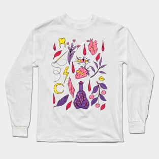 Print Witchcraft weekdays Long Sleeve T-Shirt